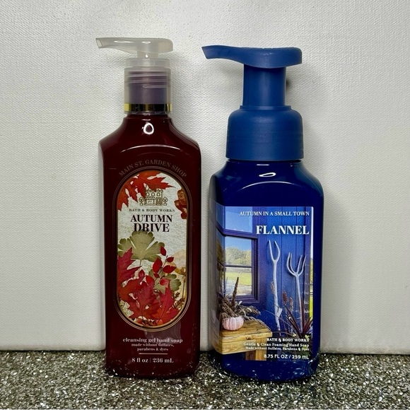 Bath & Body Works Fall Hand Soap Autumn Drive & Flannel NWT - Picture 2 of 4